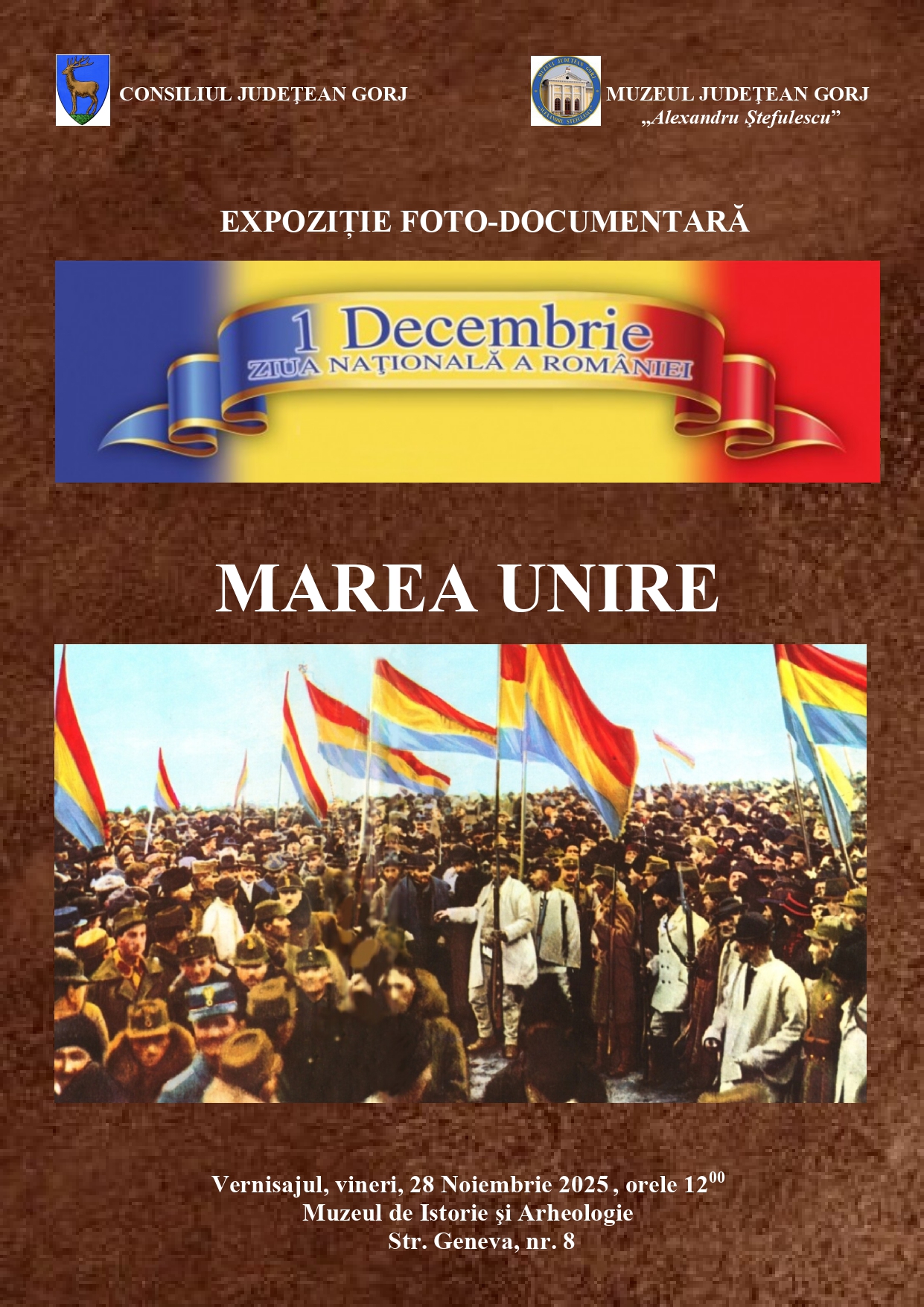 1 Decembrie – Ziua Națională a României – Expoziție foto-documentară