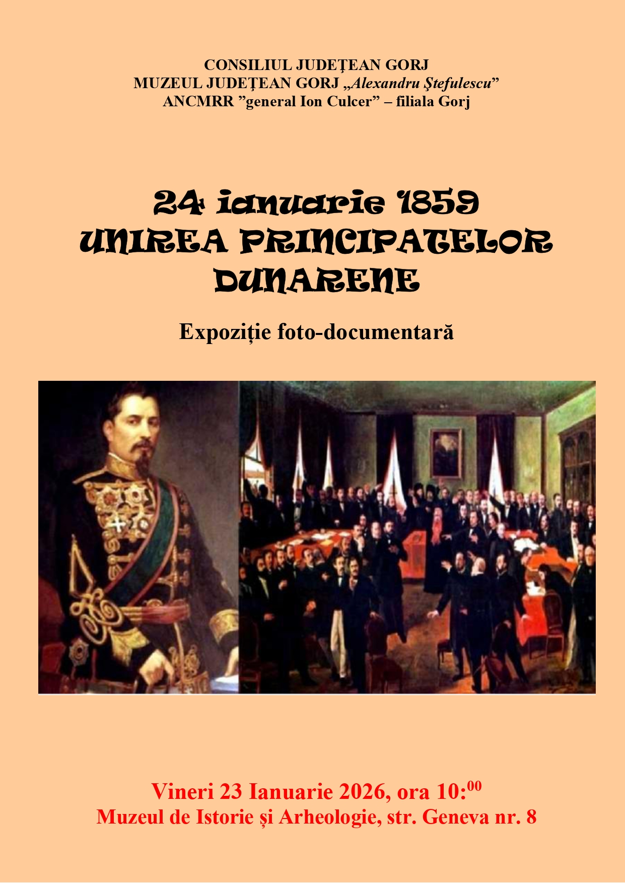 24 ianuarie 1859 – Unirea Principatelor Dunărene – Expoziție foto-documentară